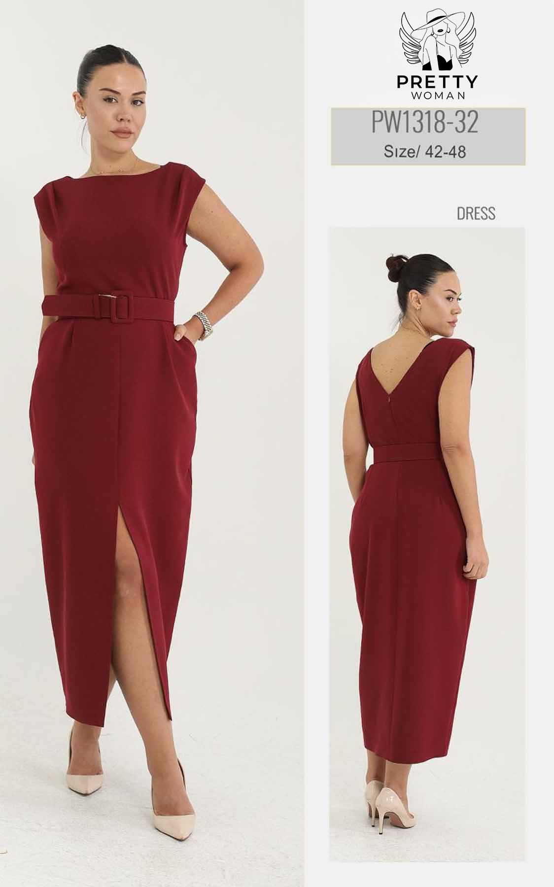 PW-1318 BÜYÜK BEDEN ELBİSE