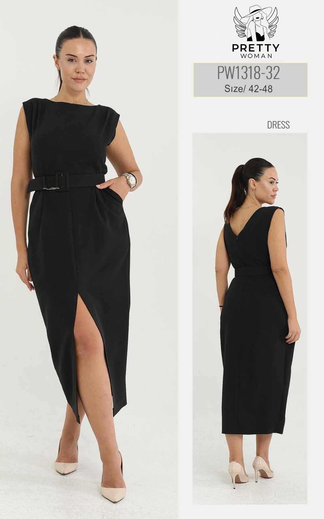 PW-1318 BÜYÜK BEDEN ELBİSE