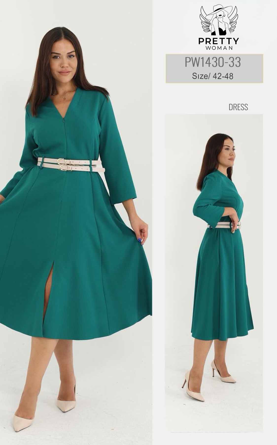 PW-1430 BÜYÜK BEDEN ELBİSE