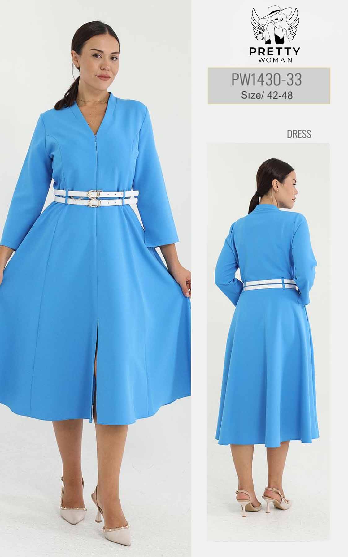 PW-1430 BÜYÜK BEDEN ELBİSE