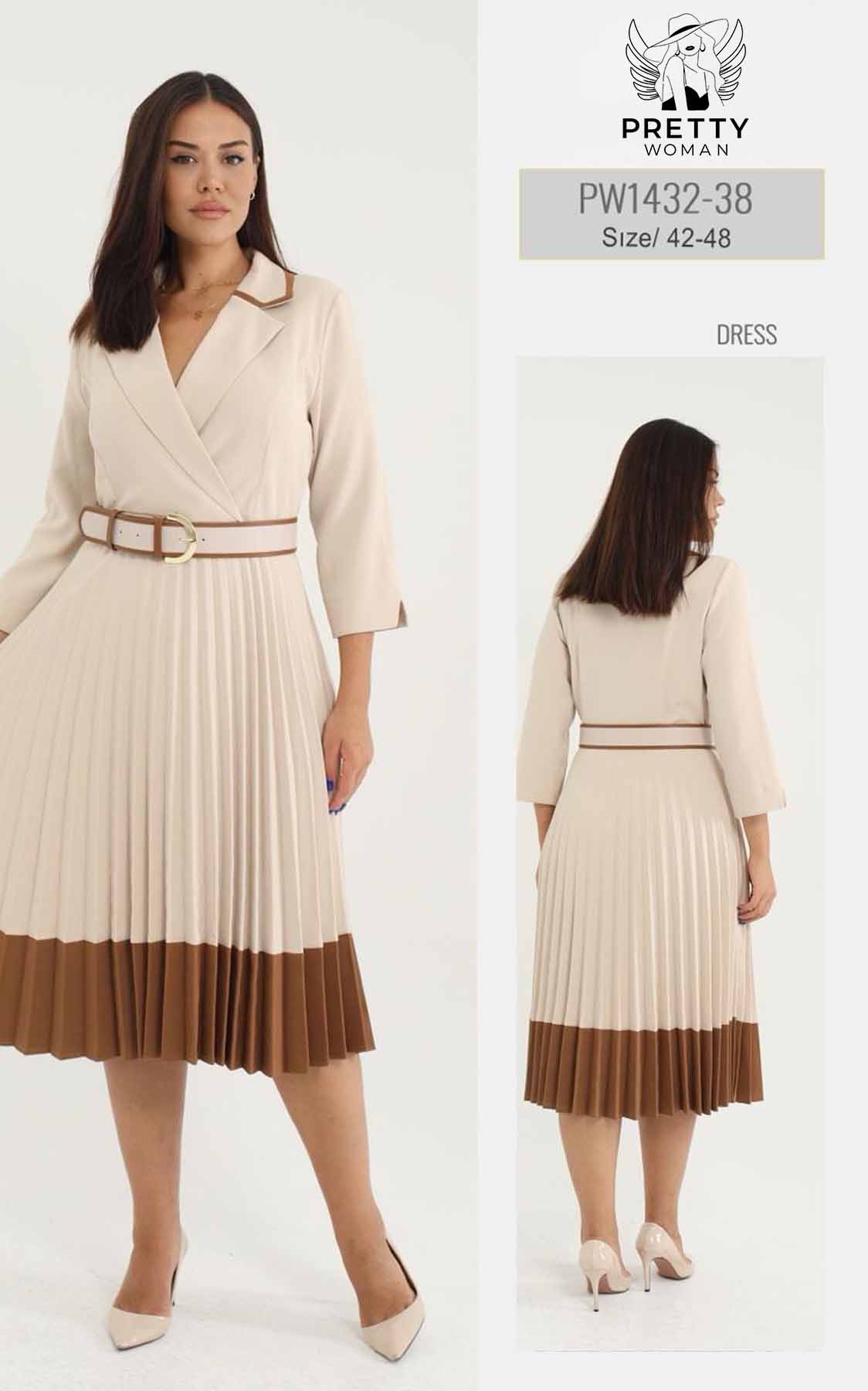 PW-1432 BÜYÜK BEDEN ELBİSE