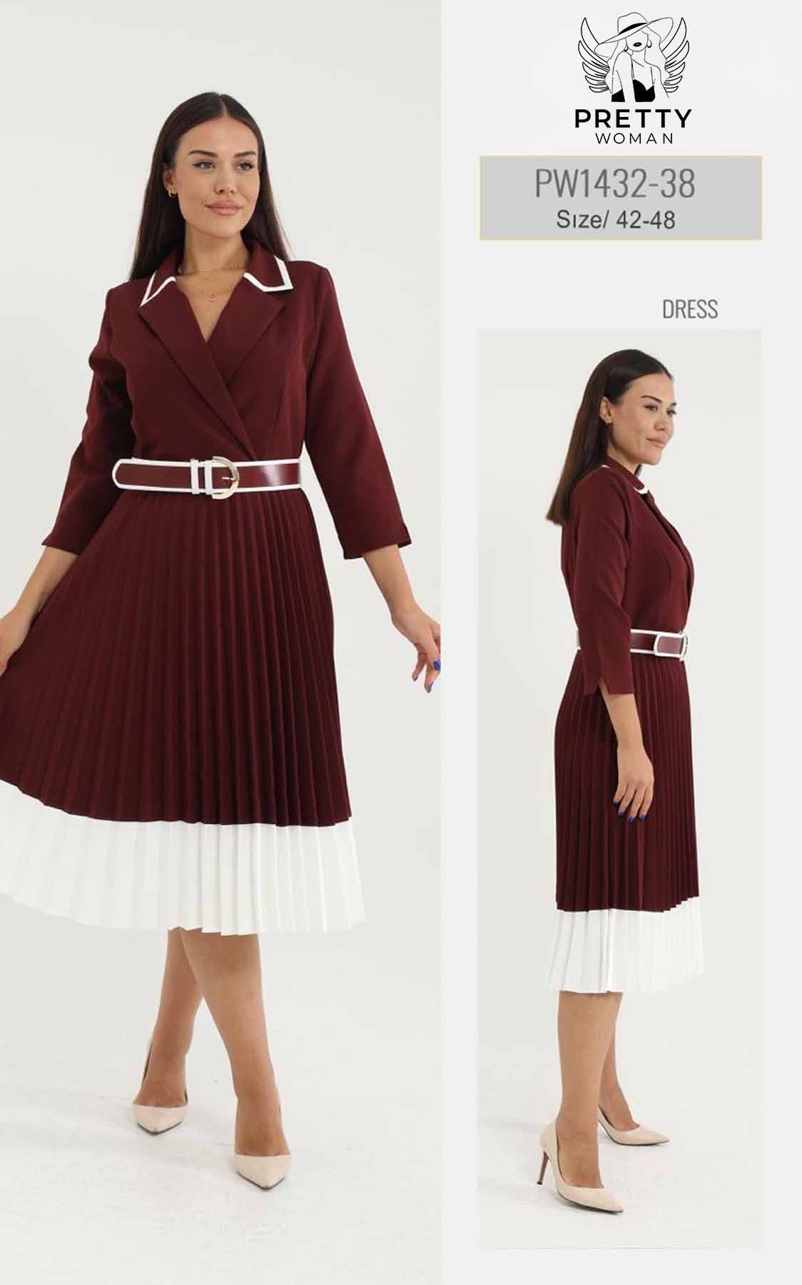 PW-1432 BÜYÜK BEDEN ELBİSE