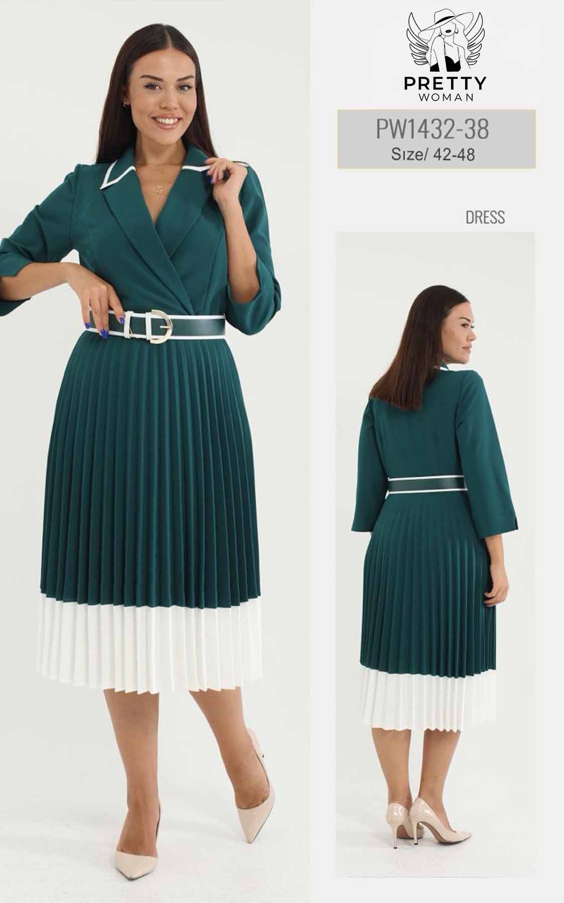 PW-1432 BÜYÜK BEDEN ELBİSE